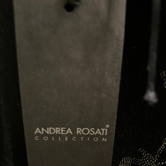 NWT Gorgeous Italian Dress Vintage Andrea Rosati Black Velvet & Silk opened back - Picture 13 of 15